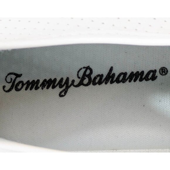 Tommy Bahama Perforated Sneakers Womens 8.5 White Lace Up Coastal Preppy Resort - Picture 6 of 7